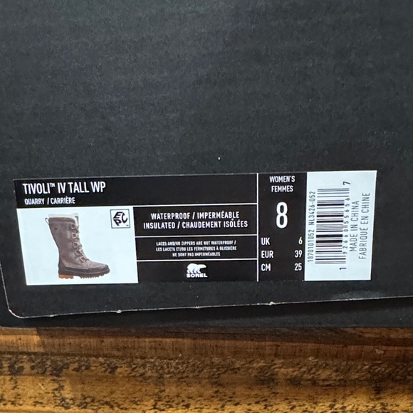 SOREL Women's Tivoli IV Tall Waterproof Winter Boots in Quarry - Picture 6 of 6